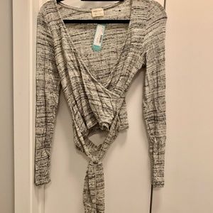 Cal Tie Front Knit Top